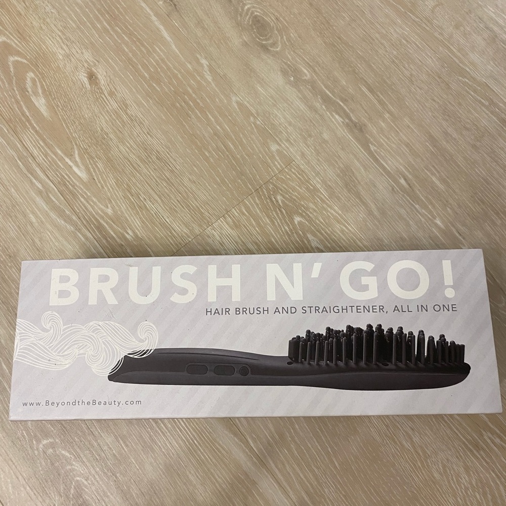 Hair brush straightener
